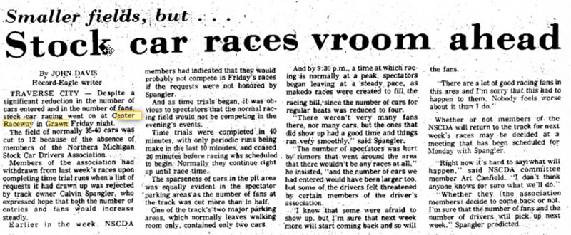 Center Raceway - JUL 26 1975 ARTICLE